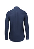 Womens Soul Long Sleeve Shirt - Navy ||SRC=https://cdn.fashionbizapps.nz/honeybee/images/S421LL_Product_Navy_02.jpg
