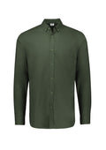 Mens Soul Long Sleeve Shirt - Olive ||SRC=https://cdn.fashionbizapps.nz/honeybee/images/S421ML_Product_Olive_01.jpg