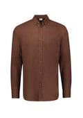Mens Soul Long Sleeve Shirt - Rust ||SRC=https://cdn.fashionbizapps.nz/honeybee/images/S421ML_Product_Rust_01.jpg