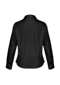 Womens Dalton Long Sleeve Shirt - Black ||SRC=https://cdn.fashionbizapps.nz/honeybee/images/S522LL_Product_Black_02.jpg