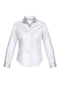 Womens Dalton Long Sleeve Shirt - White ||SRC=https://cdn.fashionbizapps.nz/honeybee/images/S522LL_Product_White_01.jpg