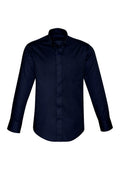Mens Dalton Long Sleeve Shirt - Navy ||SRC=https://cdn.fashionbizapps.nz/honeybee/images/S522ML_Product_Navy_01.jpg