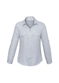Womens Madison Long Sleeve Shirt - Silver Mist ||SRC=https://cdn.fashionbizapps.nz/honeybee/images/S626LL_bProduct_SilverMist_01_Zzh3ka5.jpg