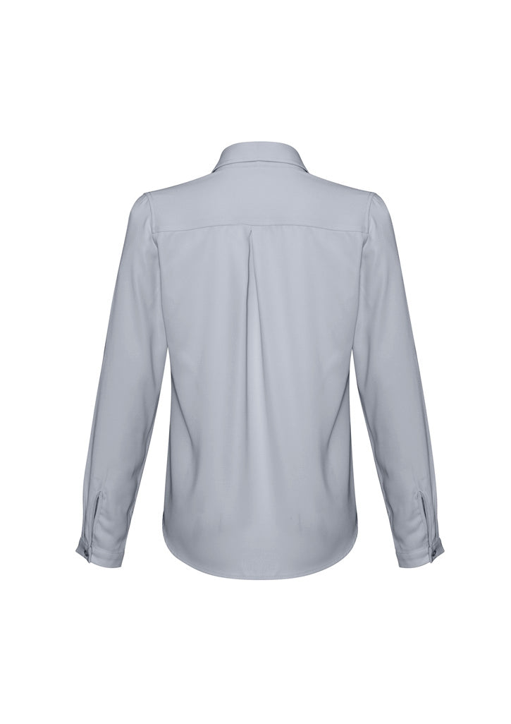 Womens Madison Long Sleeve Shirt - Silver Mist ||SRC=https://cdn.fashionbizapps.nz/honeybee/images/S626LL_bProduct_SilverMist_02_M0P2uAo.jpg
