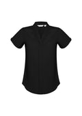 Womens Madison Short Sleeve Shirt - Black ||SRC=https://cdn.fashionbizapps.nz/honeybee/images/S628LS_bProduct_Black_01_THOR4Ah.jpg