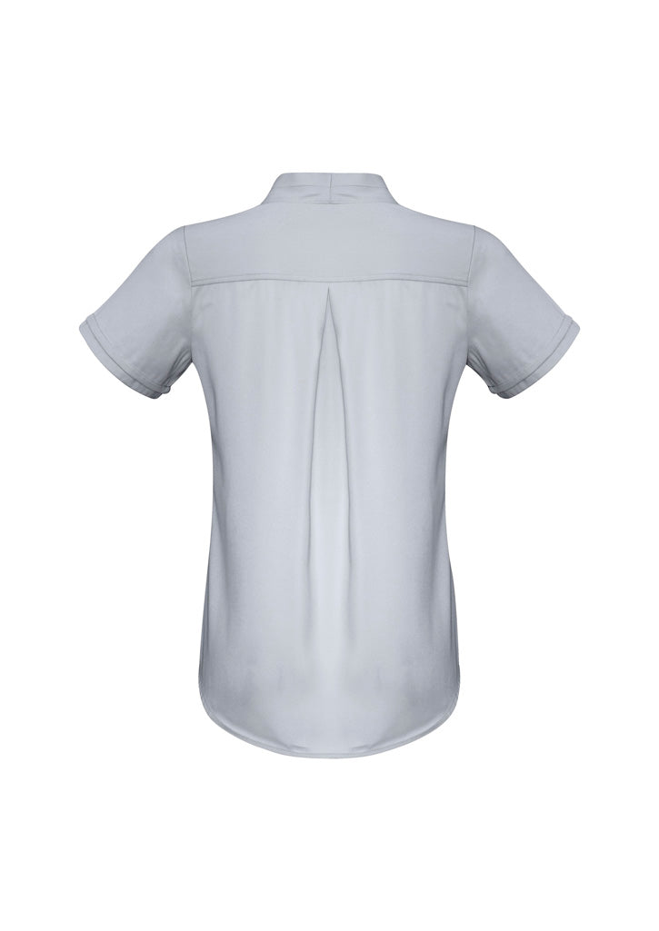 Womens Madison Short Sleeve Shirt - Silver Mist ||SRC=https://cdn.fashionbizapps.nz/honeybee/images/S628LS_bProduct_SilverMist_02_vQxtsuy.jpg