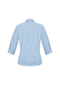 Womens Ellison 3/4 Sleeve Shirt - Blue ||SRC=https://cdn.fashionbizapps.nz/honeybee/images/S716LT_bProduct_Blue_02_rfhWSnw.jpg