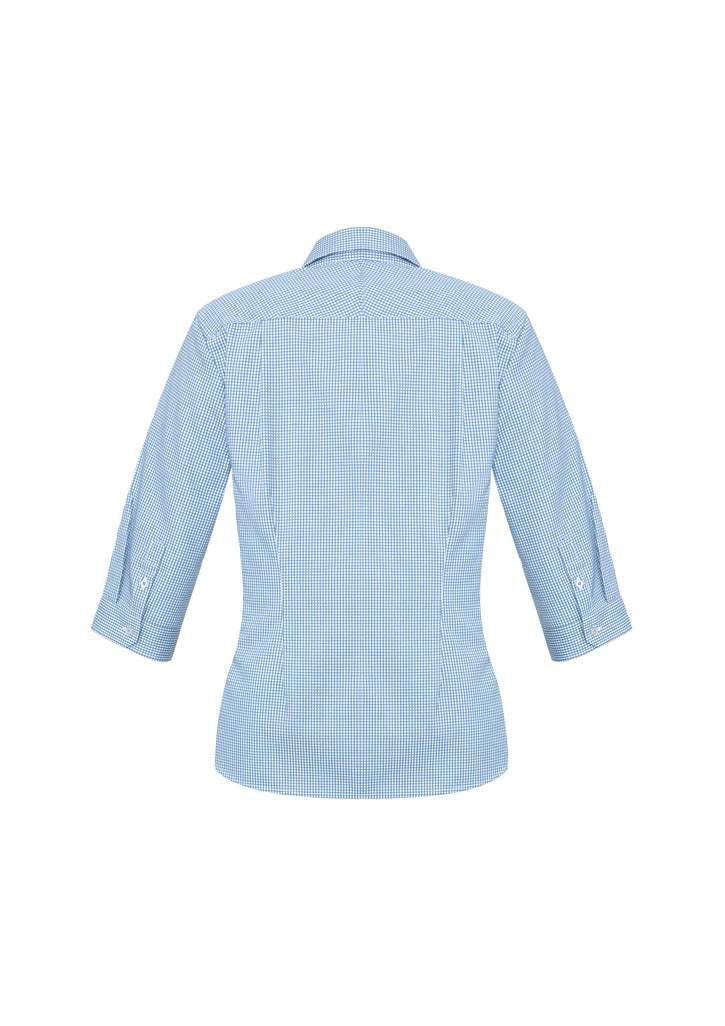 Womens Ellison 3/4 Sleeve Shirt - Blue ||SRC=https://cdn.fashionbizapps.nz/honeybee/images/S716LT_bProduct_Blue_02_rfhWSnw.jpg