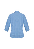 Womens Ellison 3/4 Sleeve Shirt - French Blue ||SRC=https://cdn.fashionbizapps.nz/honeybee/images/S716LT_bProduct_FrenchBlue_02_tKKuGdL.jpg