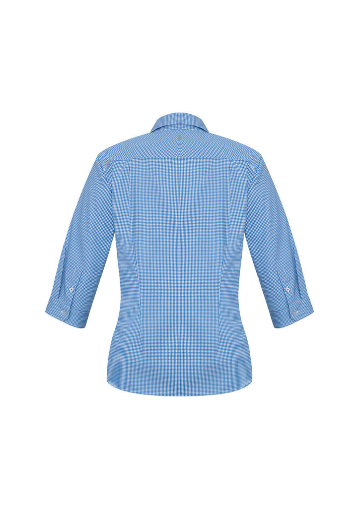 Womens Ellison 3/4 Sleeve Shirt - French Blue ||SRC=https://cdn.fashionbizapps.nz/honeybee/images/S716LT_bProduct_FrenchBlue_02_tKKuGdL.jpg