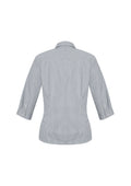 Womens Ellison 3/4 Sleeve Shirt - Silver ||SRC=https://cdn.fashionbizapps.nz/honeybee/images/S716LT_bProduct_Silver_02_loOdI1m.jpg