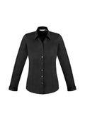 Womens Monaco Long Sleeve Shirt - Black ||SRC=https://cdn.fashionbizapps.nz/honeybee/images/S770LL_bProduct_Black_01_cHoK45N.jpg
