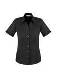 Womens Monaco Short Sleeve Shirt - Black ||SRC=https://cdn.fashionbizapps.nz/honeybee/images/S770LS_bProduct_Black_01_fIADZIJ.jpg