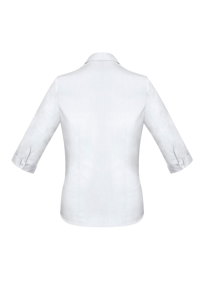 Womens Monaco 3/4 Sleeve Shirt - White ||SRC=https://cdn.fashionbizapps.nz/honeybee/images/S770LT_bProduct_White_02_fULyeUn.jpg