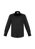 Mens Monaco Long Sleeve Shirt - Black ||SRC=https://cdn.fashionbizapps.nz/honeybee/images/S770ML_bProduct_Black_01_ILGZs8e.jpg