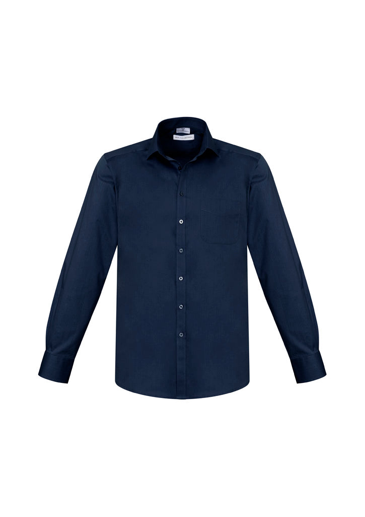 Mens Monaco Long Sleeve Shirt - Ink ||SRC=https://cdn.fashionbizapps.nz/honeybee/images/S770ML_bProduct_Ink_01_A40qS3m.jpg