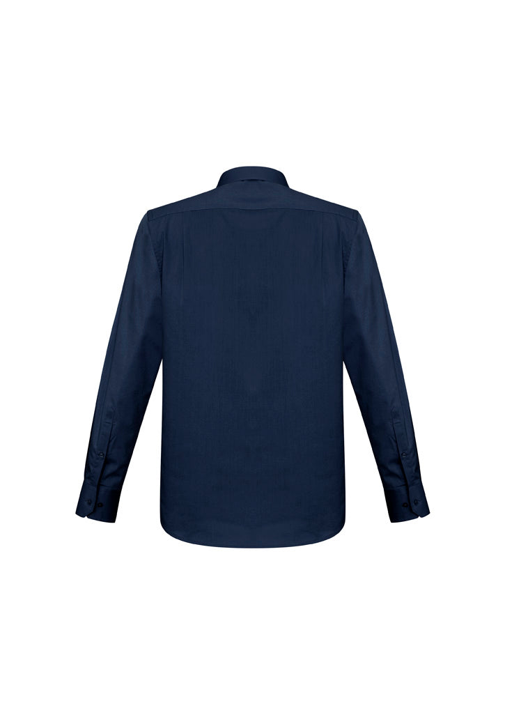 Mens Monaco Long Sleeve Shirt - Ink ||SRC=https://cdn.fashionbizapps.nz/honeybee/images/S770ML_bProduct_Ink_02_ZMN40KB.jpg