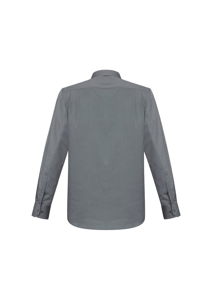 Mens Monaco Long Sleeve Shirt - Platinum ||SRC=https://cdn.fashionbizapps.nz/honeybee/images/S770ML_bProduct_Platinum_02_JyVIFYs.jpg