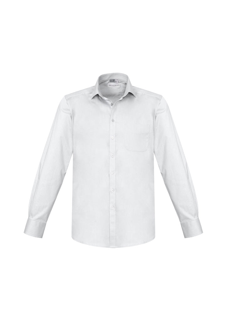 Mens Monaco Long Sleeve Shirt - White ||SRC=https://cdn.fashionbizapps.nz/honeybee/images/S770ML_bProduct_White_01_W88ceqE.jpg