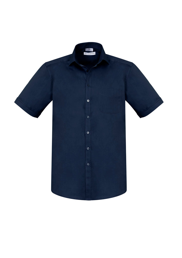 Mens Monaco Short Sleeve Shirt - Ink ||SRC=https://cdn.fashionbizapps.nz/honeybee/images/S770MS_bProduct_Ink_01_cdqOk41.jpg
