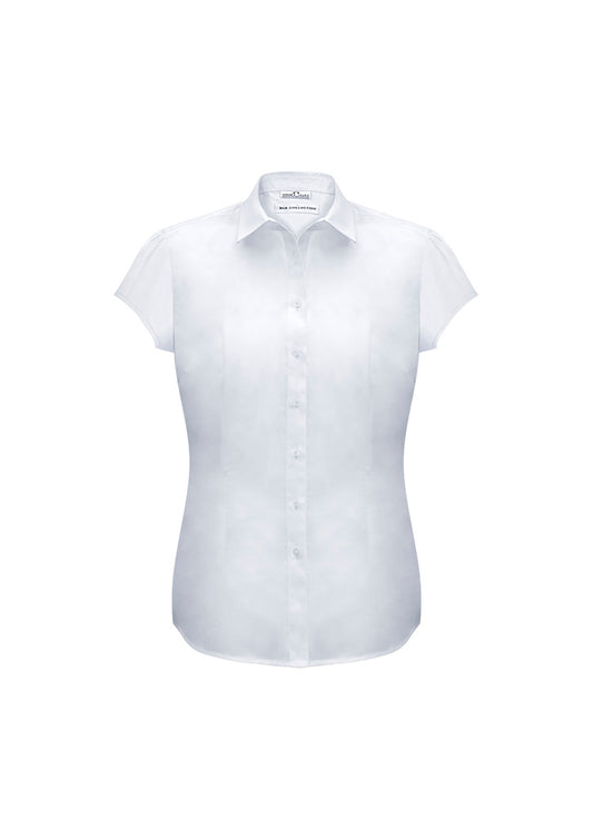 Womens Euro Short Sleeve Shirt - White ||SRC=https://cdn.fashionbizapps.nz/honeybee/images/S812LS_bProduct_White_01_yBEXL7e.jpg