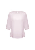 Womens Madison Boatneck Top - Blush Pink ||SRC=https://cdn.fashionbizapps.nz/honeybee/products/management/data/images/product/725x1026/S828LL_BlushPink_Front-SleevesRolledUp.jpg