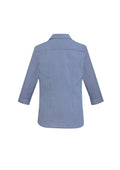 Womens Jagger 3/4 Sleeve Shirt - French Blue ||SRC=https://cdn.fashionbizapps.nz/honeybee/images/S910LT_bProduct_FrenchBlue_02_7s54mkS.jpg