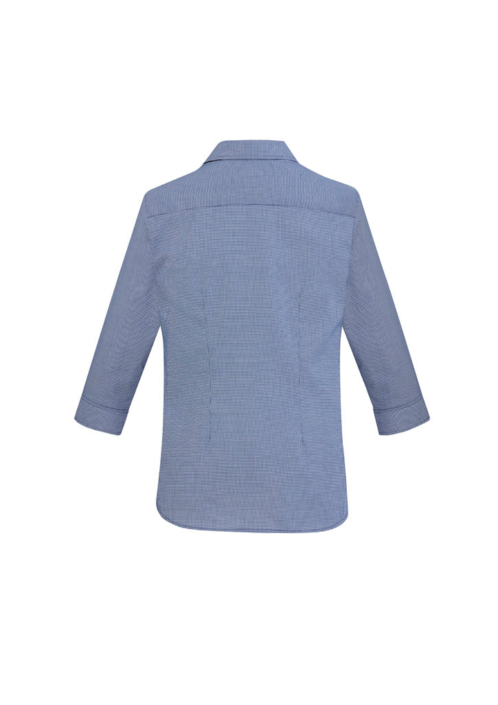 Womens Jagger 3/4 Sleeve Shirt - French Blue ||SRC=https://cdn.fashionbizapps.nz/honeybee/images/S910LT_bProduct_FrenchBlue_02_7s54mkS.jpg