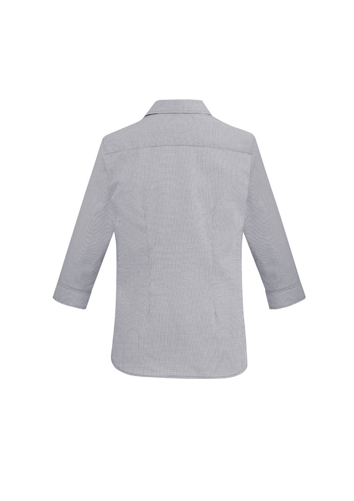 Womens Jagger 3/4 Sleeve Shirt - Silver ||SRC=https://cdn.fashionbizapps.nz/honeybee/images/S910LT_bProduct_Silver_02_zjRUsJ6.jpg