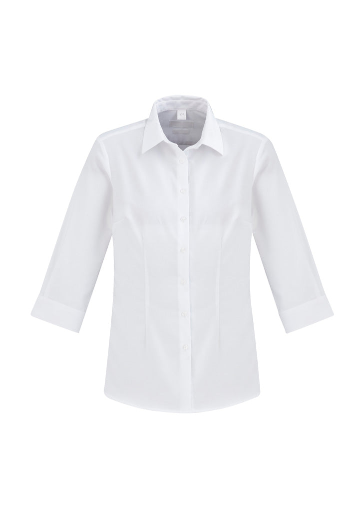 Womens Regent 3/4 Sleeve Shirt - White ||SRC=https://cdn.fashionbizapps.nz/honeybee/images/S912LT_bProduct_White_01_z7e9t0U.jpg