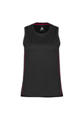 Womens Balance Singlet - Black/Red ||SRC=https://cdn.fashionbizapps.nz/honeybee/images/SG319L_bProduct_Black_Red_01_8vDg4nH.jpg