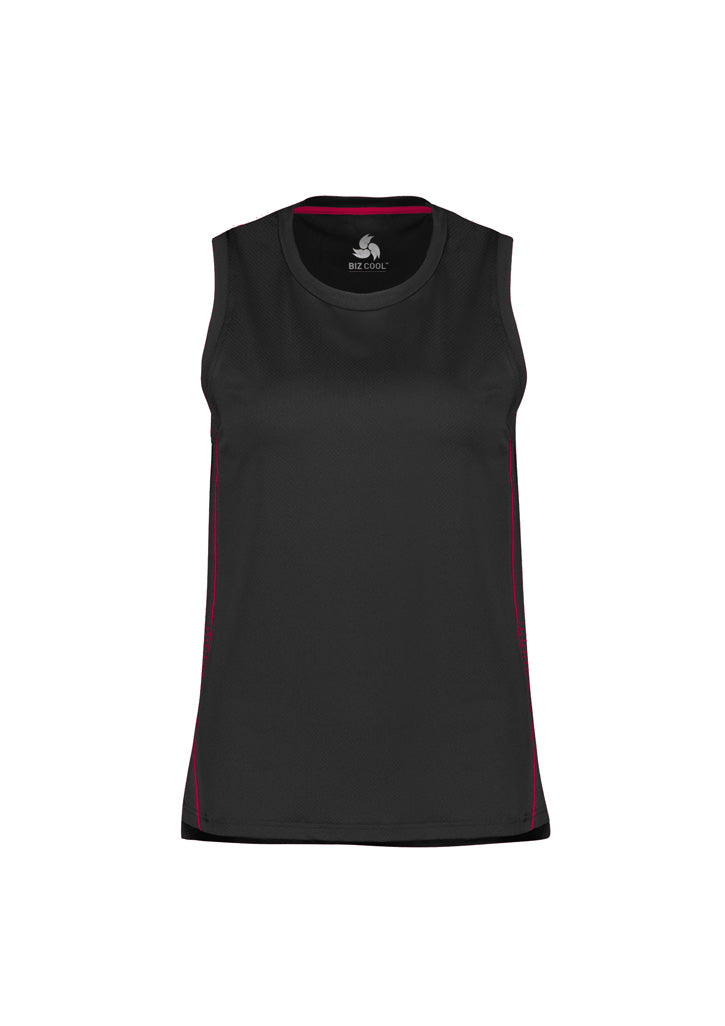 Womens Balance Singlet - Black/Red ||SRC=https://cdn.fashionbizapps.nz/honeybee/images/SG319L_bProduct_Black_Red_01_8vDg4nH.jpg