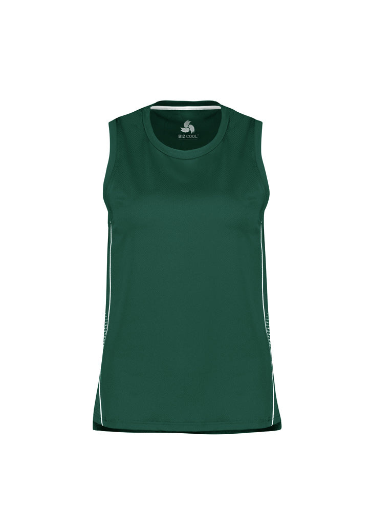 Womens Balance Singlet - Forest/White ||SRC=https://cdn.fashionbizapps.nz/honeybee/images/SG319L_bProduct_Forest_White_01_ooqEvnk.jpg