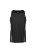 Mens Balance Singlet - Black/White ||SRC=https://cdn.fashionbizapps.nz/honeybee/images/SG319M_bProduct_Black_White_01_eKziPRm.jpg