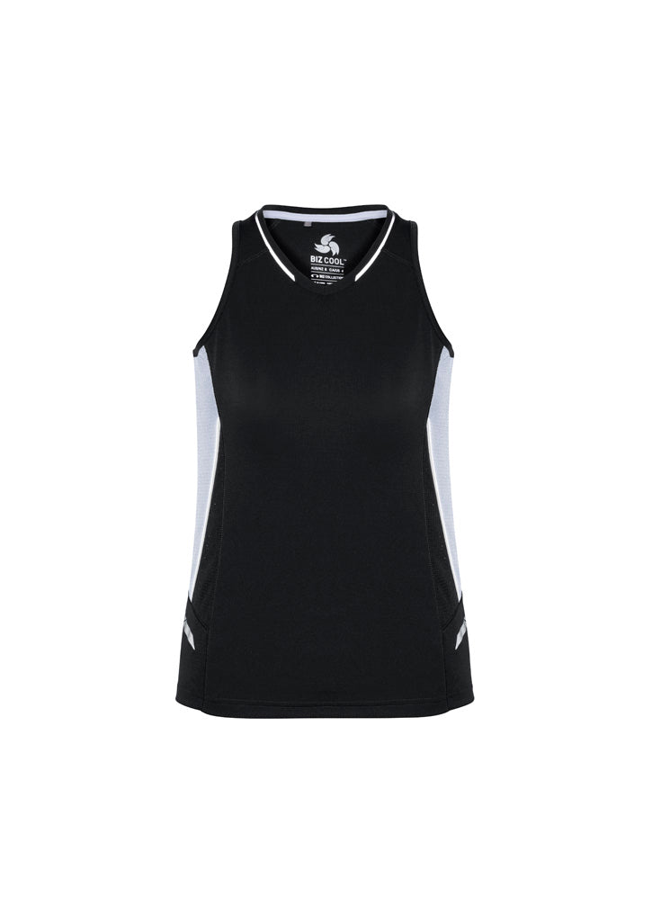 Womens Renegade Singlet - Black/White/Silver ||SRC=https://cdn.fashionbizapps.nz/honeybee/images/SG702L_bProduct_Black_White_Silver_01_RDqko2m.jpg