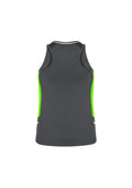 Womens Renegade Singlet - Grey/Fluoro Lime/Silver ||SRC=https://cdn.fashionbizapps.nz/honeybee/images/SG702L_bProduct_Grey_FluoroLime_Silver_02_24gLjiC.jpg