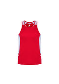 Mens Renegade Singlet - Red/White/Silver ||SRC=https://cdn.fashionbizapps.nz/honeybee/products/management/data/reshoot%20colour/SG702M_Product_RedWhite_01_5ooFZXy.jpg