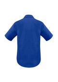 Mens Oasis Short Sleeve Shirt - Electric Blue ||SRC=https://cdn.fashionbizapps.nz/honeybee/images/SH3603_bProduct_ElectricBlue_02_CBSPeBM.jpg