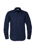 Mens Metro Long Sleeve Shirt - Navy ||SRC=https://cdn.fashionbizapps.nz/honeybee/images/SH714_bProduct_Navy_01_wpdsFg8.jpg
