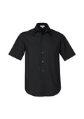 Mens Metro Short Sleeve Shirt - Black ||SRC=https://cdn.fashionbizapps.nz/honeybee/images/SH715_bProduct_Black_01_UPxEZkZ.jpg