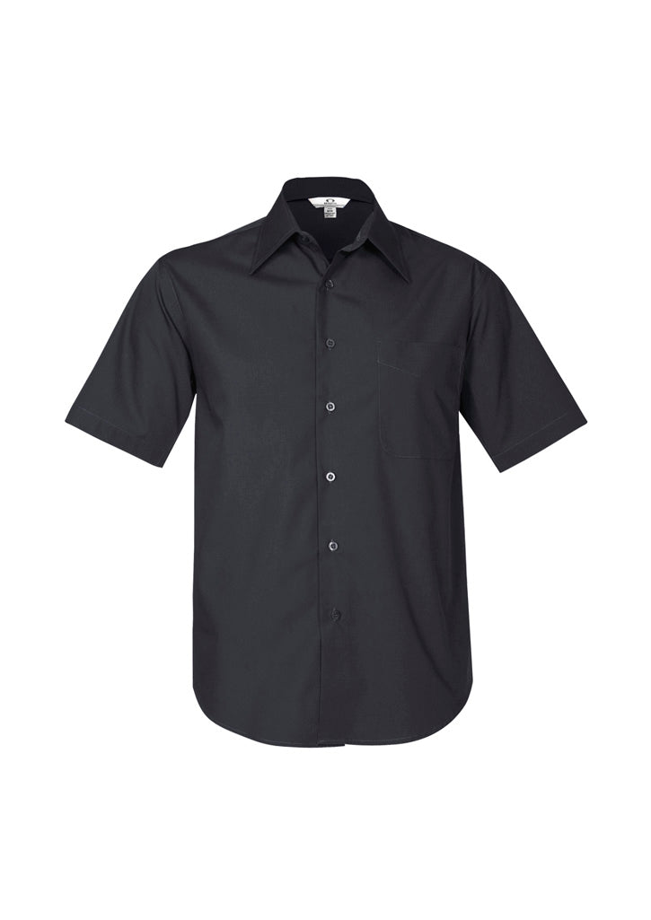 Mens Metro Short Sleeve Shirt - Charcoal ||SRC=https://cdn.fashionbizapps.nz/honeybee/images/SH715_bProduct_Charcoal_01_8VJulXP.jpg
