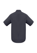 Mens Metro Short Sleeve Shirt - Charcoal ||SRC=https://cdn.fashionbizapps.nz/honeybee/images/SH715_bProduct_Charcoal_02_uXrBd2Y.jpg