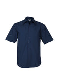 Mens Metro Short Sleeve Shirt - Navy ||SRC=https://cdn.fashionbizapps.nz/honeybee/images/SH715_bProduct_Navy_01_FPwxamr.jpg