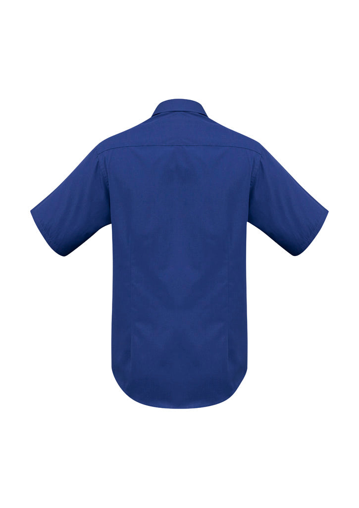 Mens Metro Short Sleeve Shirt - Royal ||SRC=https://cdn.fashionbizapps.nz/honeybee/images/SH715_bProduct_Royal_02_rurDyZ3.jpg