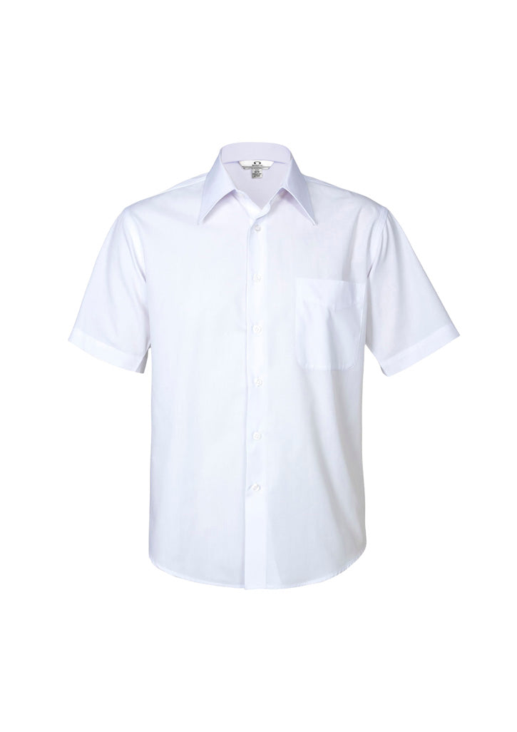 Mens Metro Short Sleeve Shirt - White ||SRC=https://cdn.fashionbizapps.nz/honeybee/images/SH715_bProduct_White_01_3jOSzMN.jpg