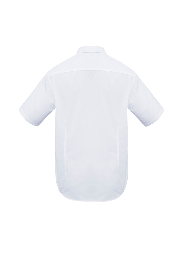 Mens Metro Short Sleeve Shirt - White ||SRC=https://cdn.fashionbizapps.nz/honeybee/images/SH715_bProduct_White_02_DnTrpjL.jpg
