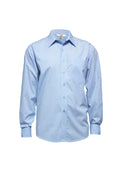 Mens Micro Check Long Sleeve Shirt - Sky ||SRC=https://cdn.fashionbizapps.nz/honeybee/images/SH816_bProduct_Sky_01_pC2jHV2.jpg