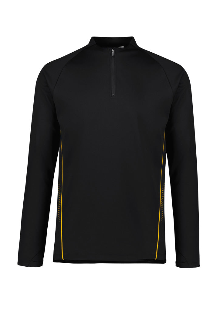 Unisex Balance Mid Layer Top - Black/Gold ||SRC=https://cdn.fashionbizapps.nz/honeybee/images/SW225M_bProduct_Black_Gold_01_HnTTT58.jpg
