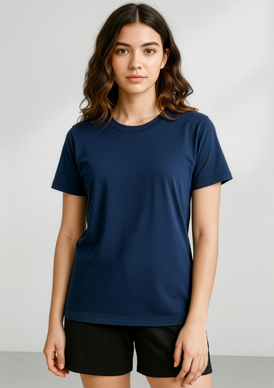 Kids Action Short Sleeve Tee ||SRC=https://cdn.fashionbizapps.nz/honeybee/images/T207KS_Talent_Navy_02.jpg