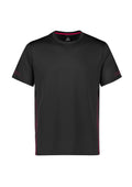 Mens Balance Short Sleeve Tee - Black/Red ||SRC=https://cdn.fashionbizapps.nz/honeybee/images/T318MS_bProduct_Black_Red_01_HYcVCb6.jpg